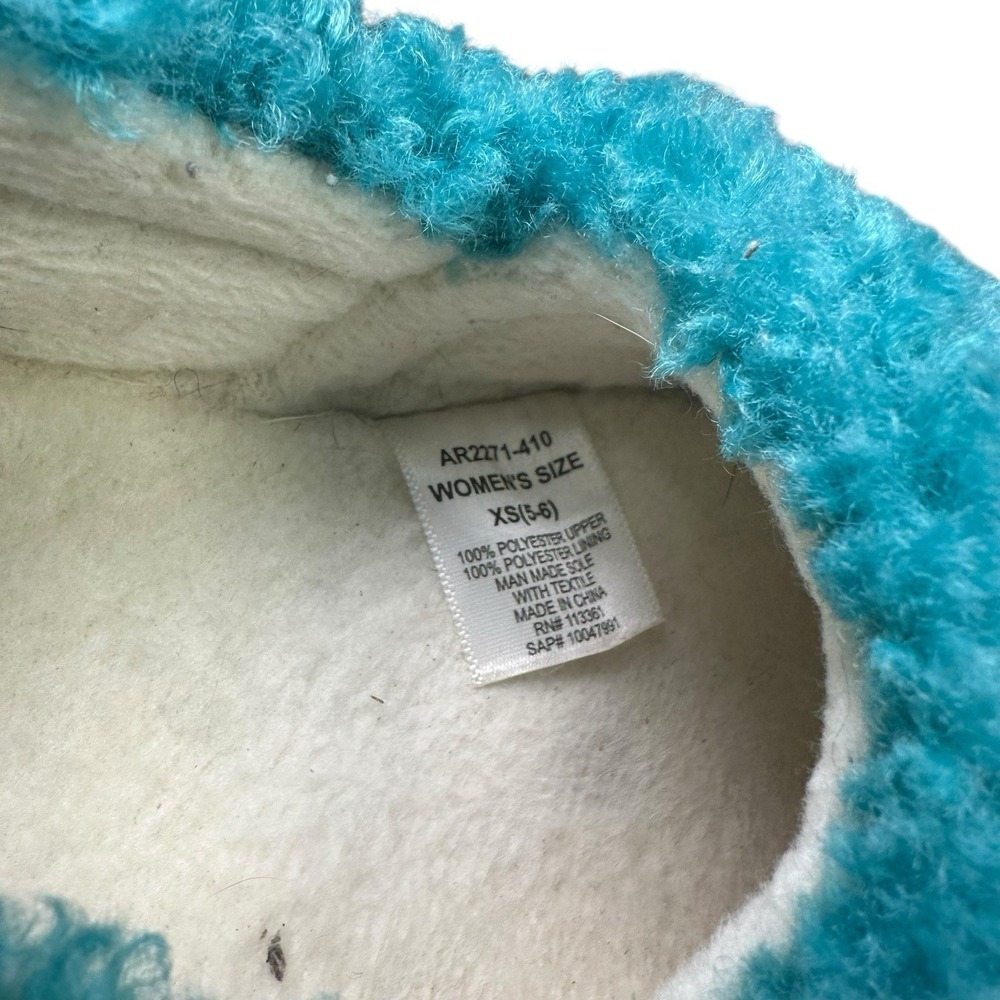 Ariat Snuggle slipper Turquoise casual loungewear slip ons womens XS (5-6) - Picture 10 of 11